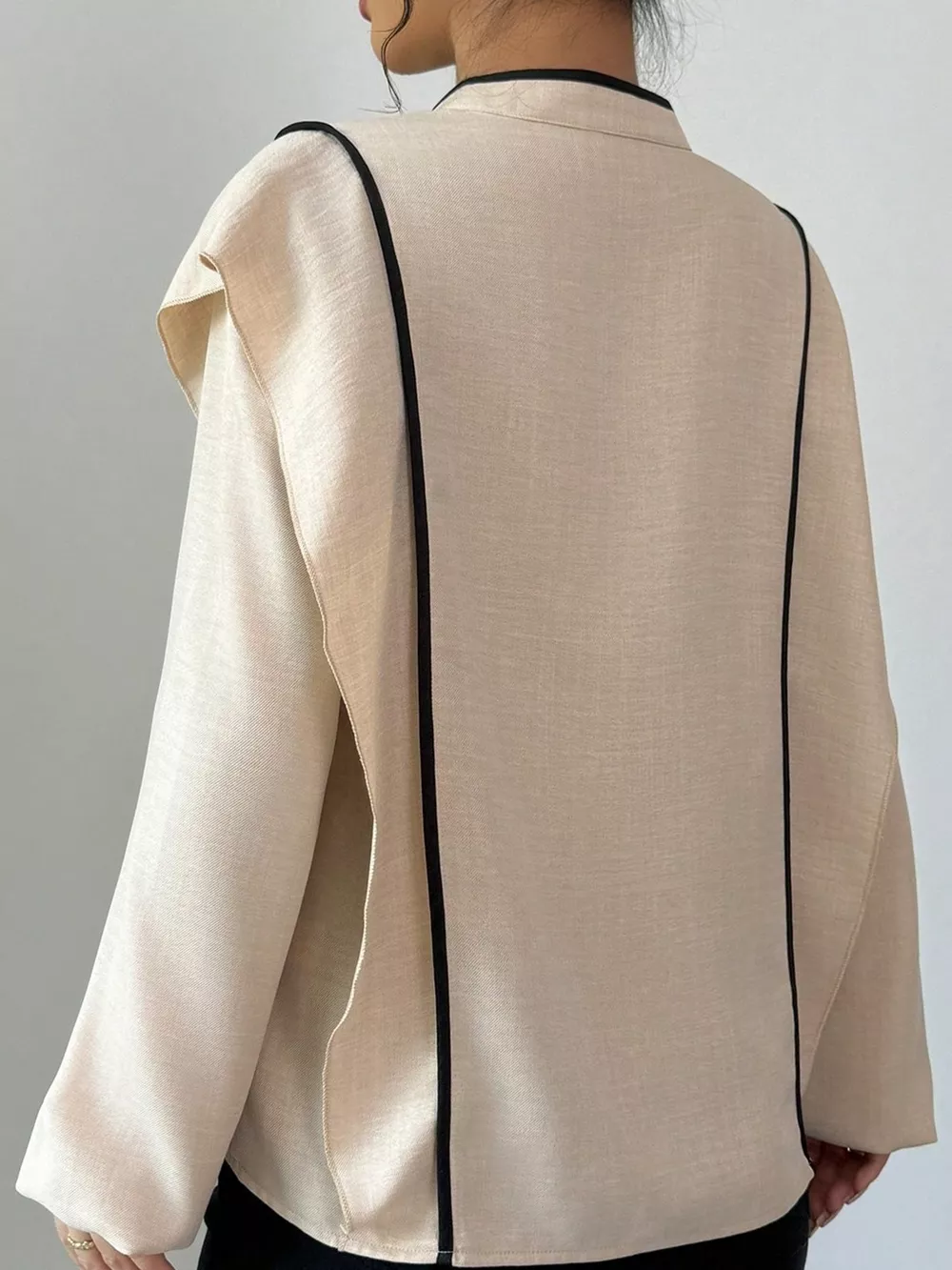 Chinese-Style Mandarin Collar Blouse, image 7