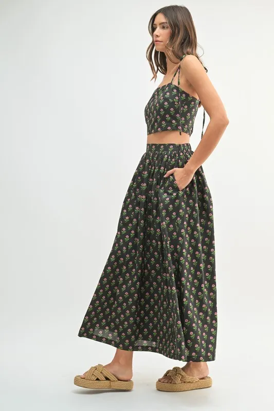 Floral Crop Top and Skirt Set, image 11