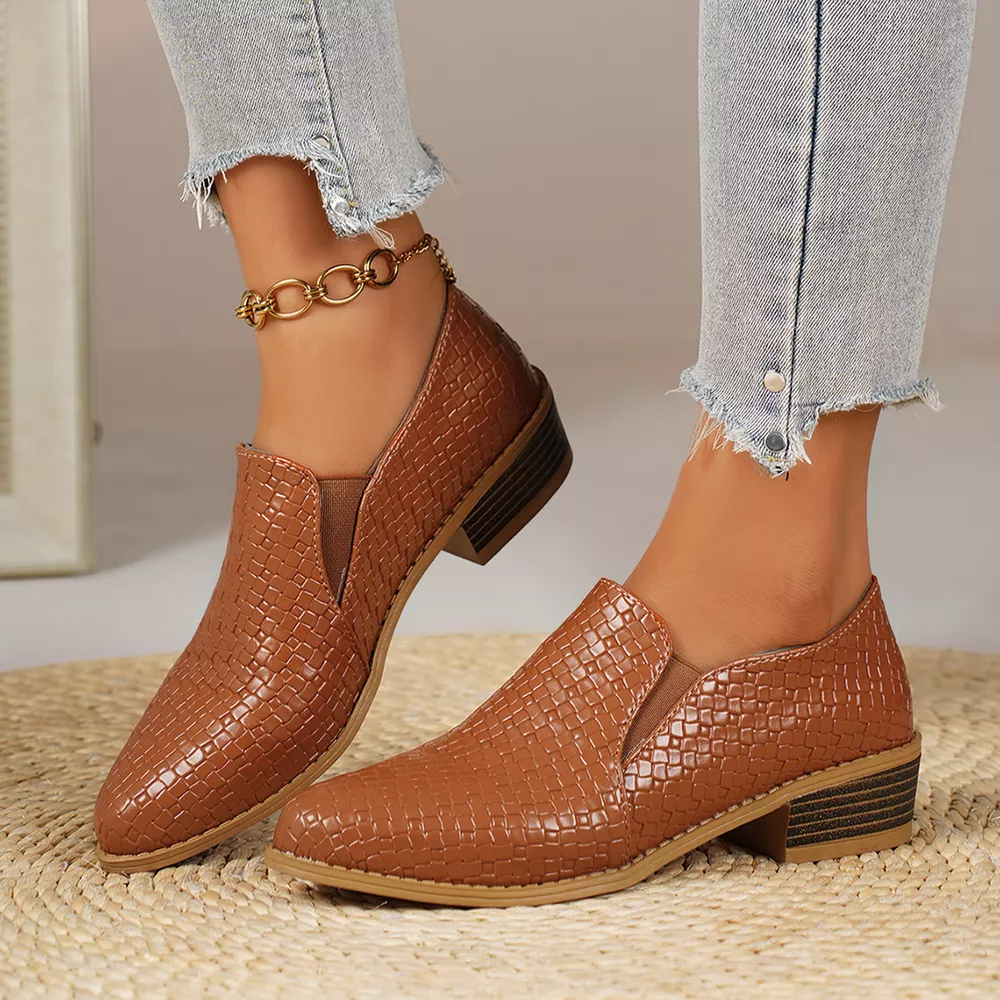Point Toe Block Heels Loafers, image 8