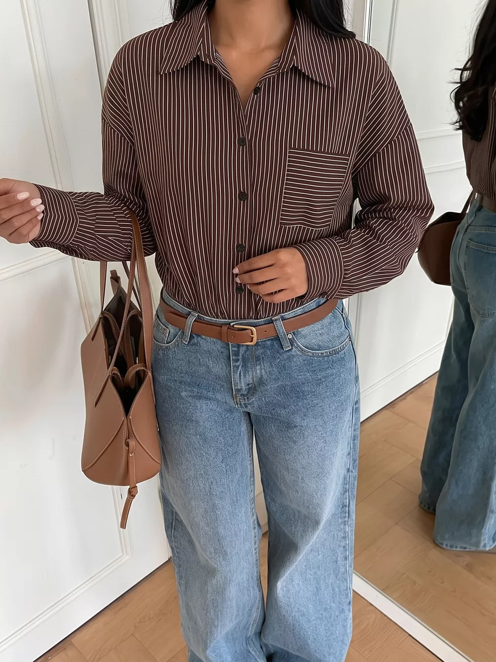 Striped Button-Up Bodysuit, image 5