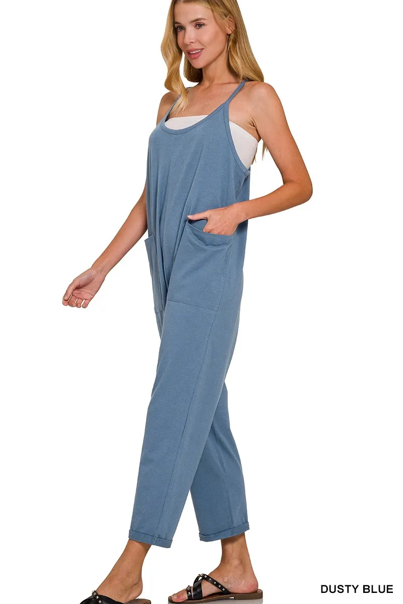 Spaghetti Strap Pocketed Jumpsuit, image 3