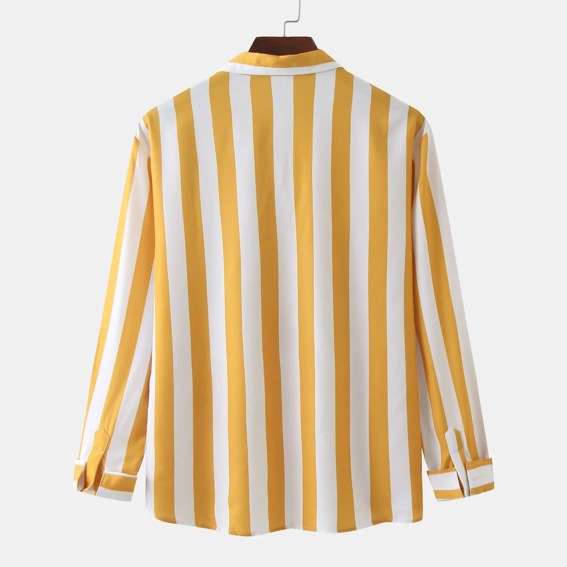 Men's Striped Button-Down Long Sleeve Shirt, image 9