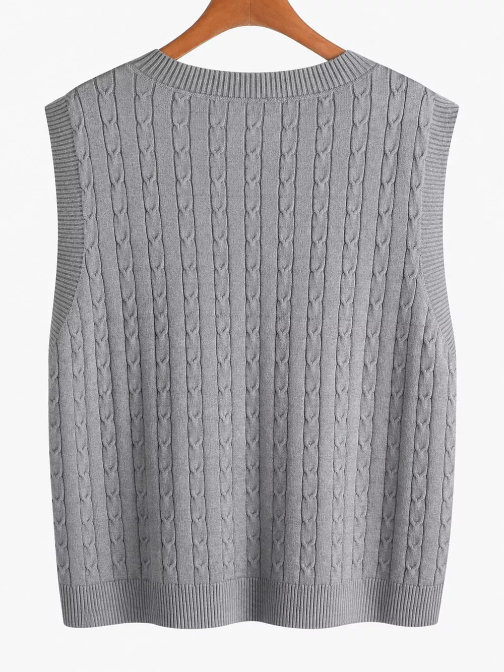 Plus Size Cable Knit Sweater Vest, image 6