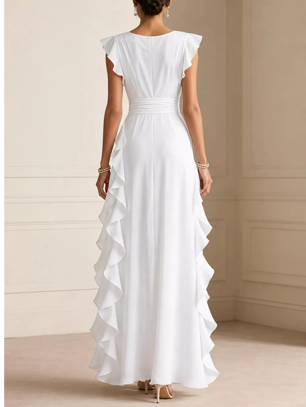 Ruffled Surplice Sleeveless Maxi Dress, image 18