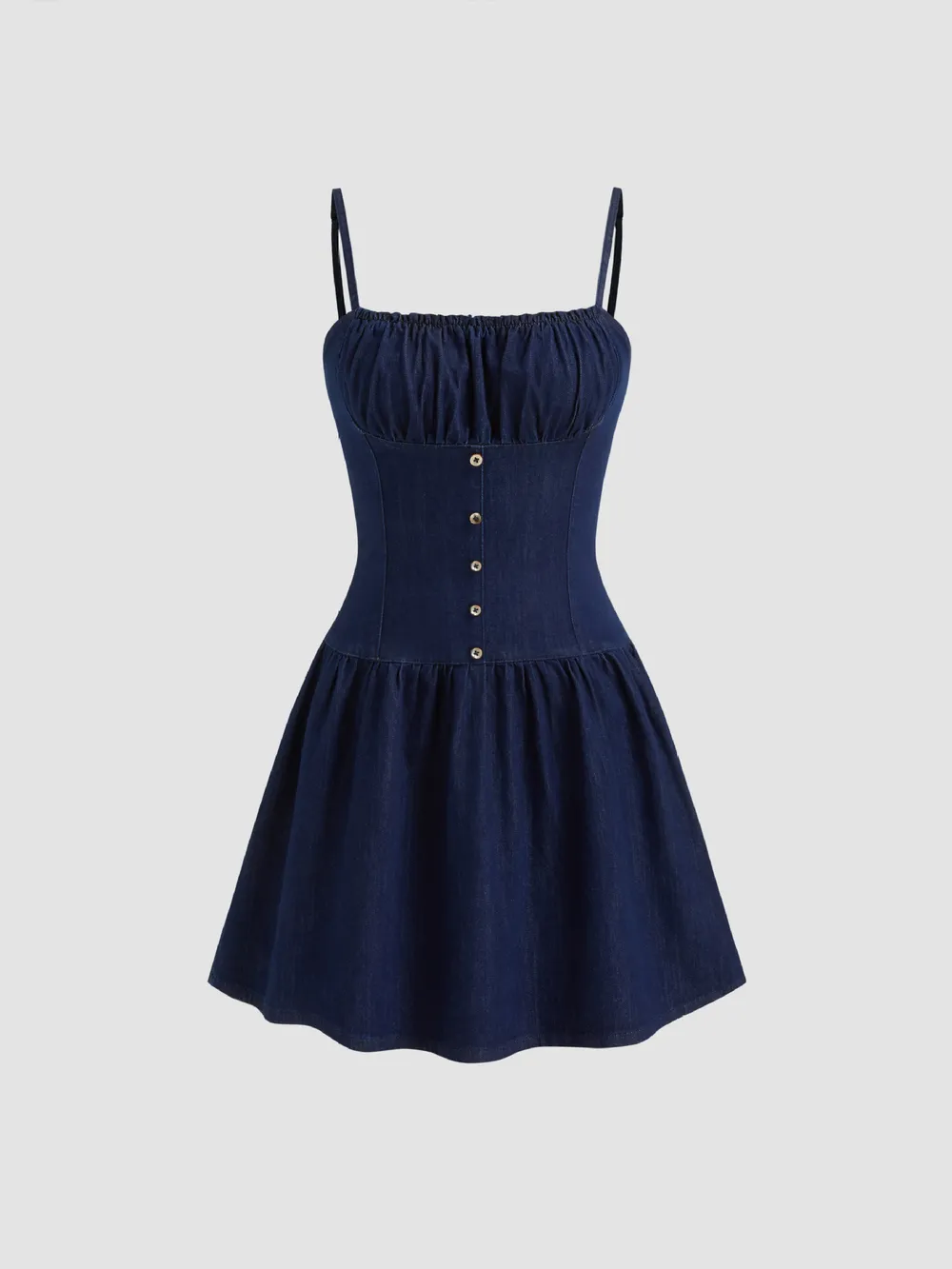 Adjustable Strap Ruched Mini Dress, image 3