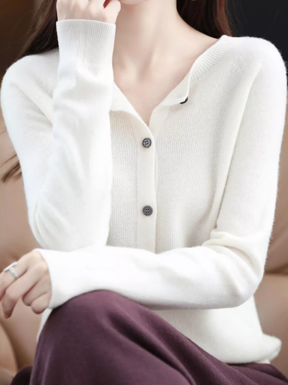 Button-Down Long Sleeve Cardigan, image 35