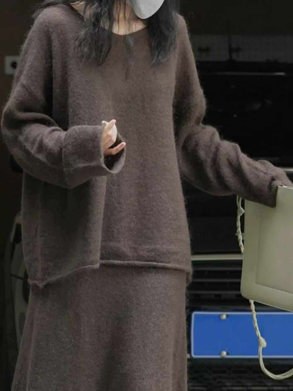 Round Neck Dropped Shoulder Sweater, image 14