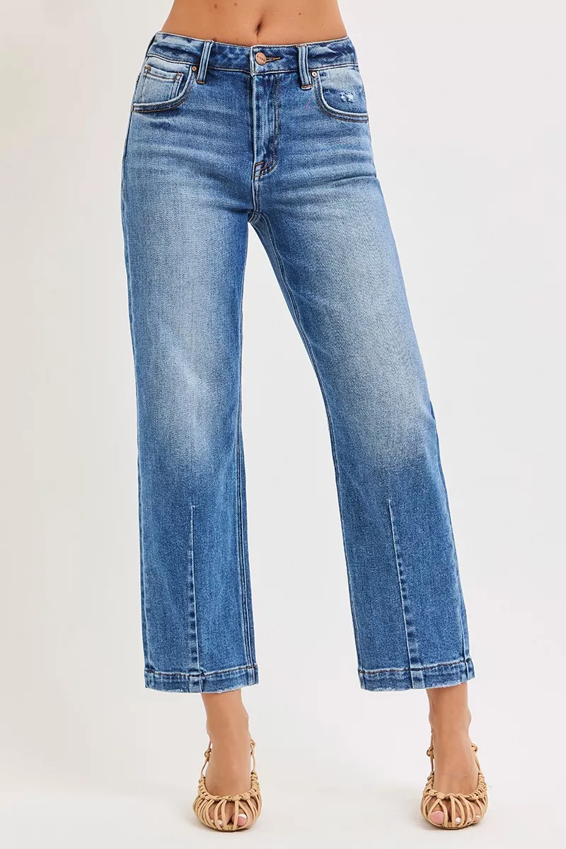 High Rise Crop Boyfriend Tapered Jeans, image 6