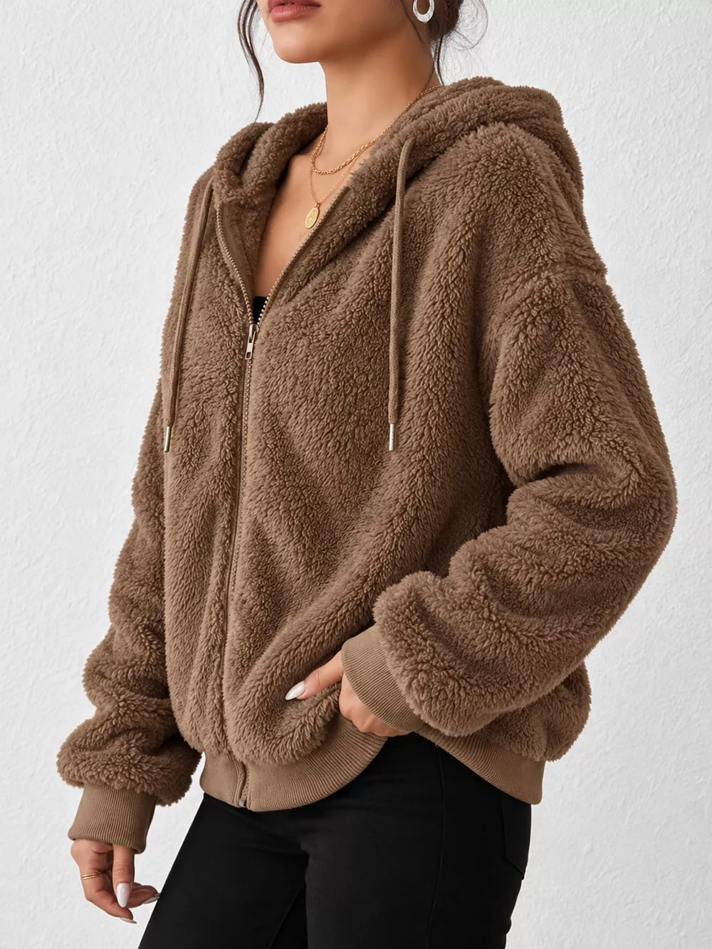 Fleece Zip-Up Hooded Jacket, image 18