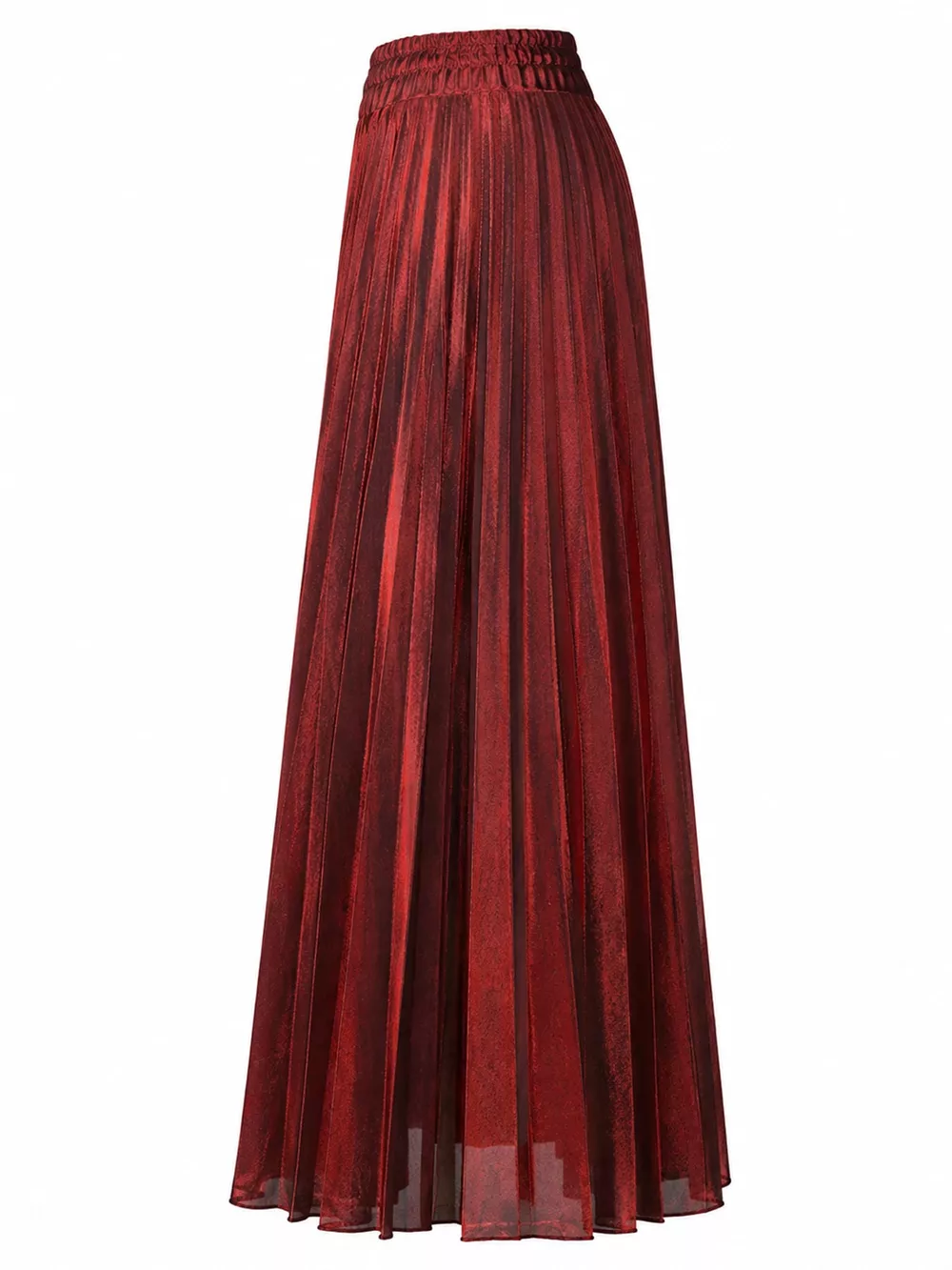 High-Waisted Pleated Maxi Skirt, image 17
