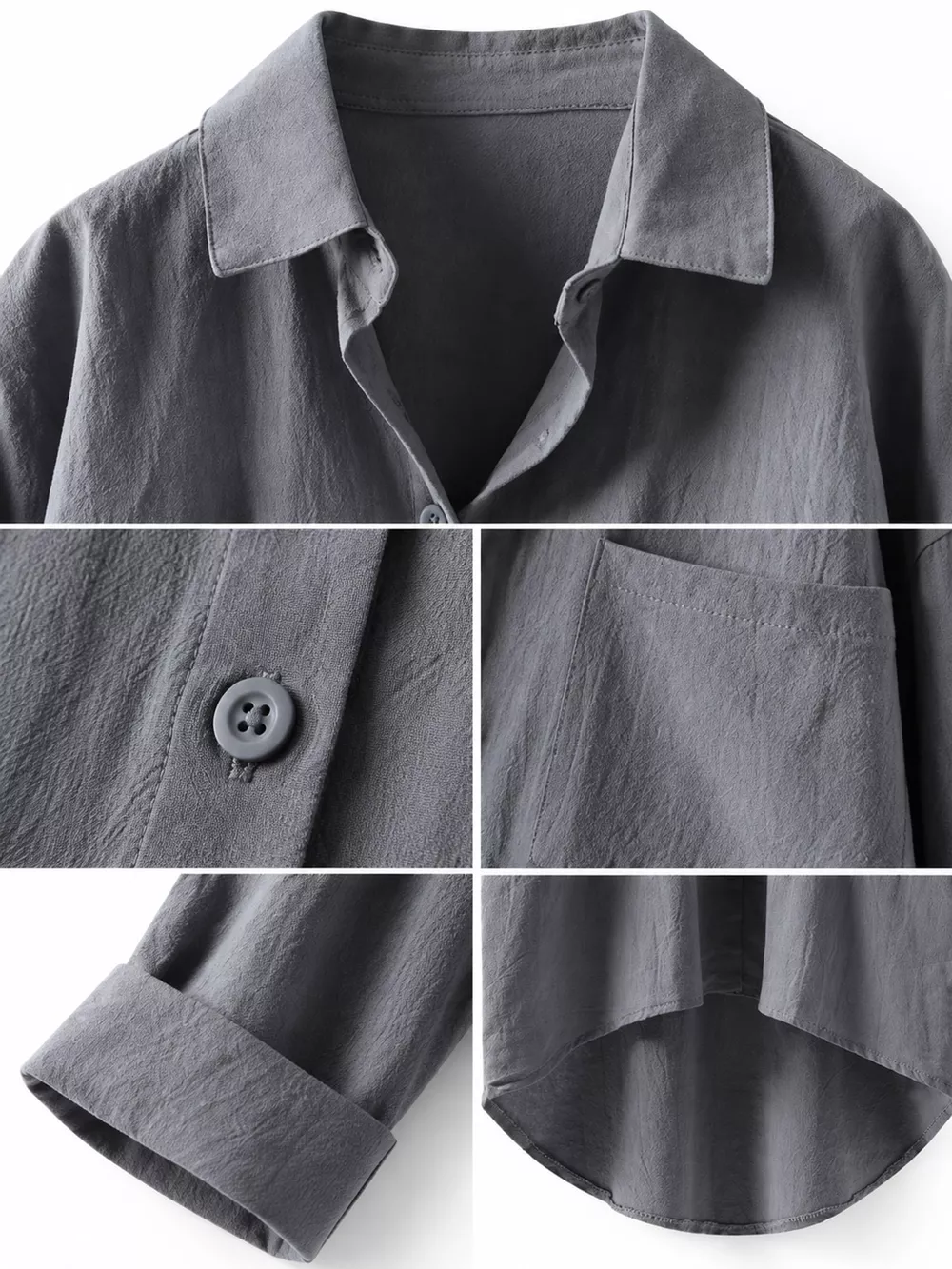 Full Size Casual Button-Down Shirt with Dual Chest Pockets Plus Size, image 22