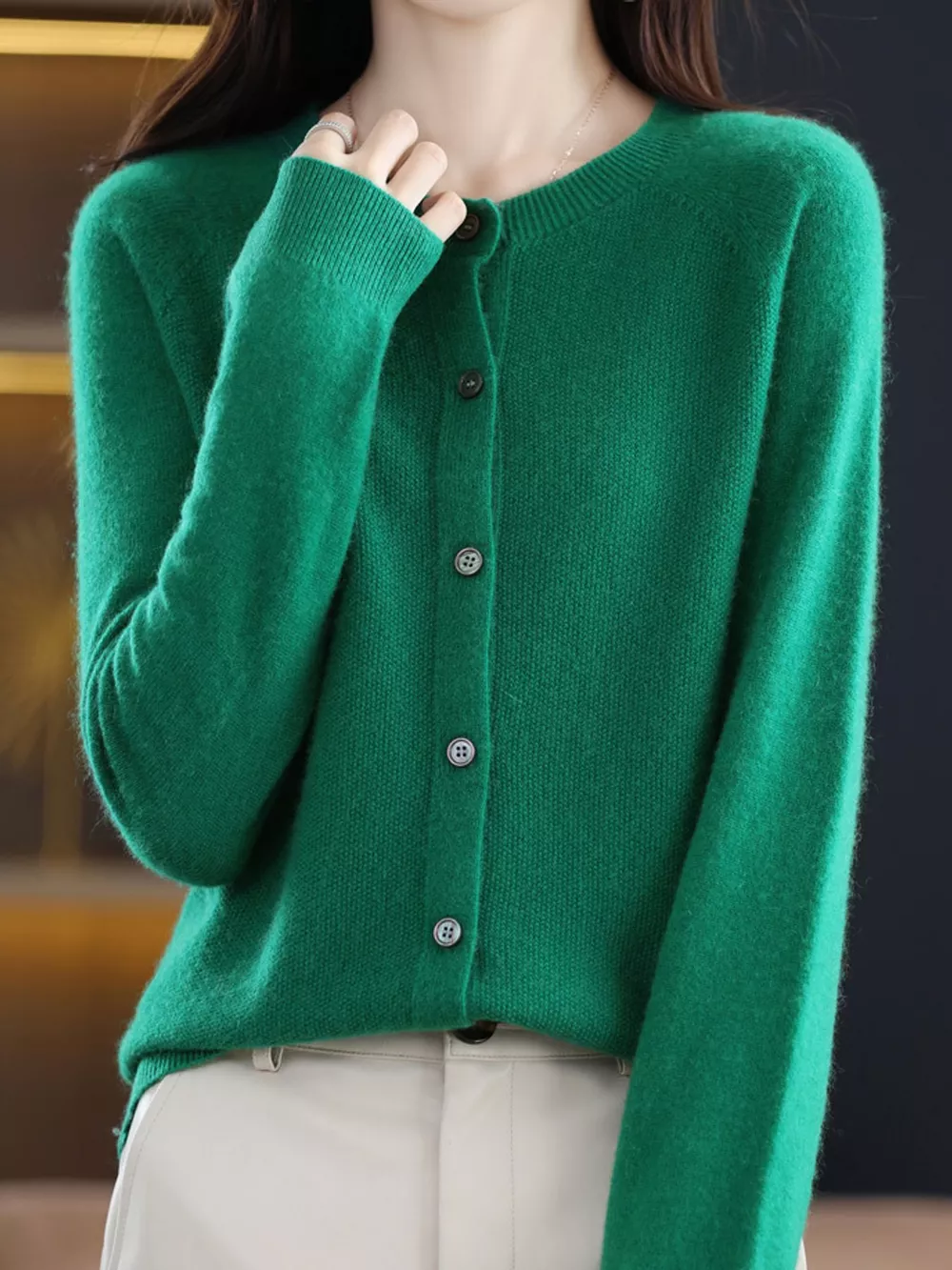 Button-Down Long Sleeve Cardigan, image 13