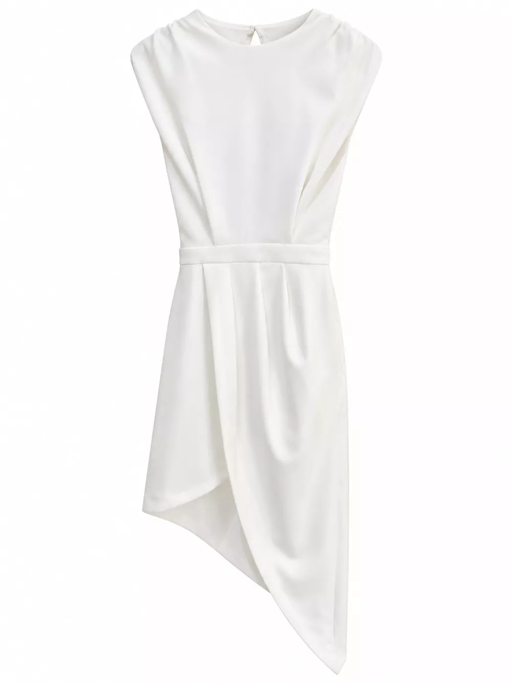 Full Size Elegant Asymmetrical Backless Pleated Dress Plus Size, image 7