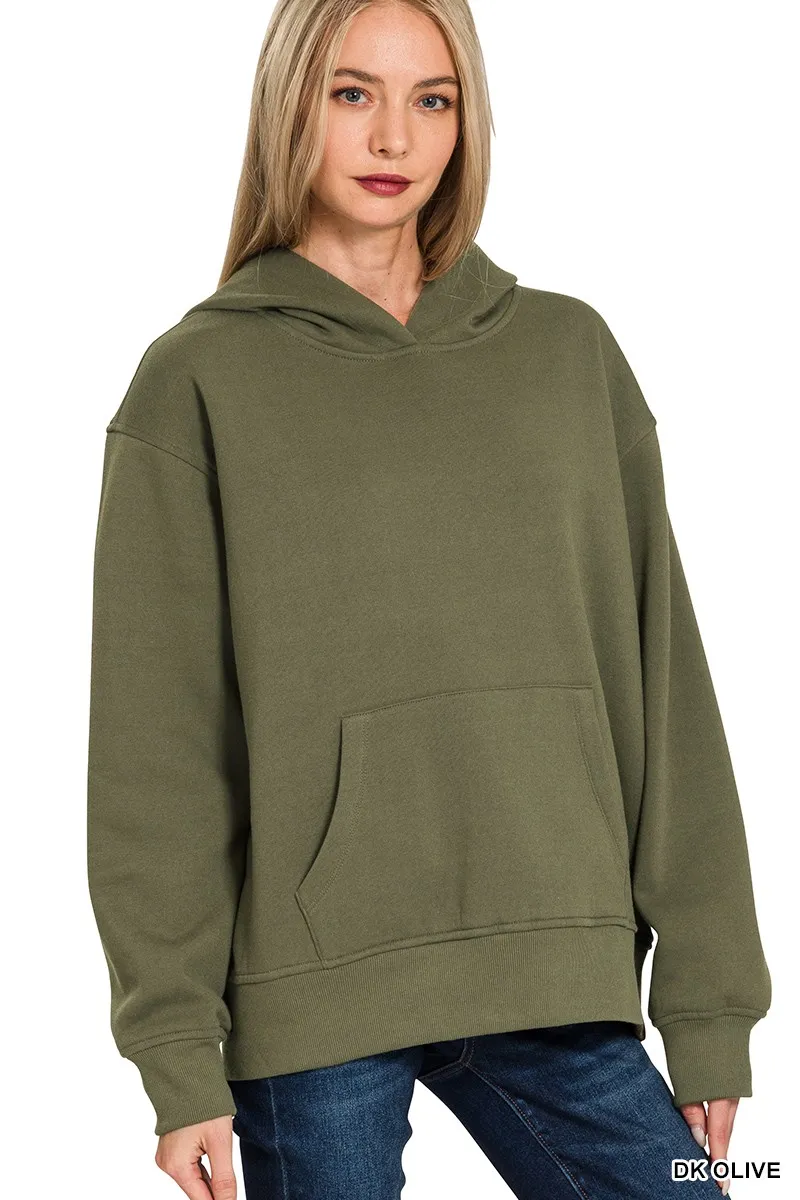 Fleece Kangaroo Pocket Hoodie