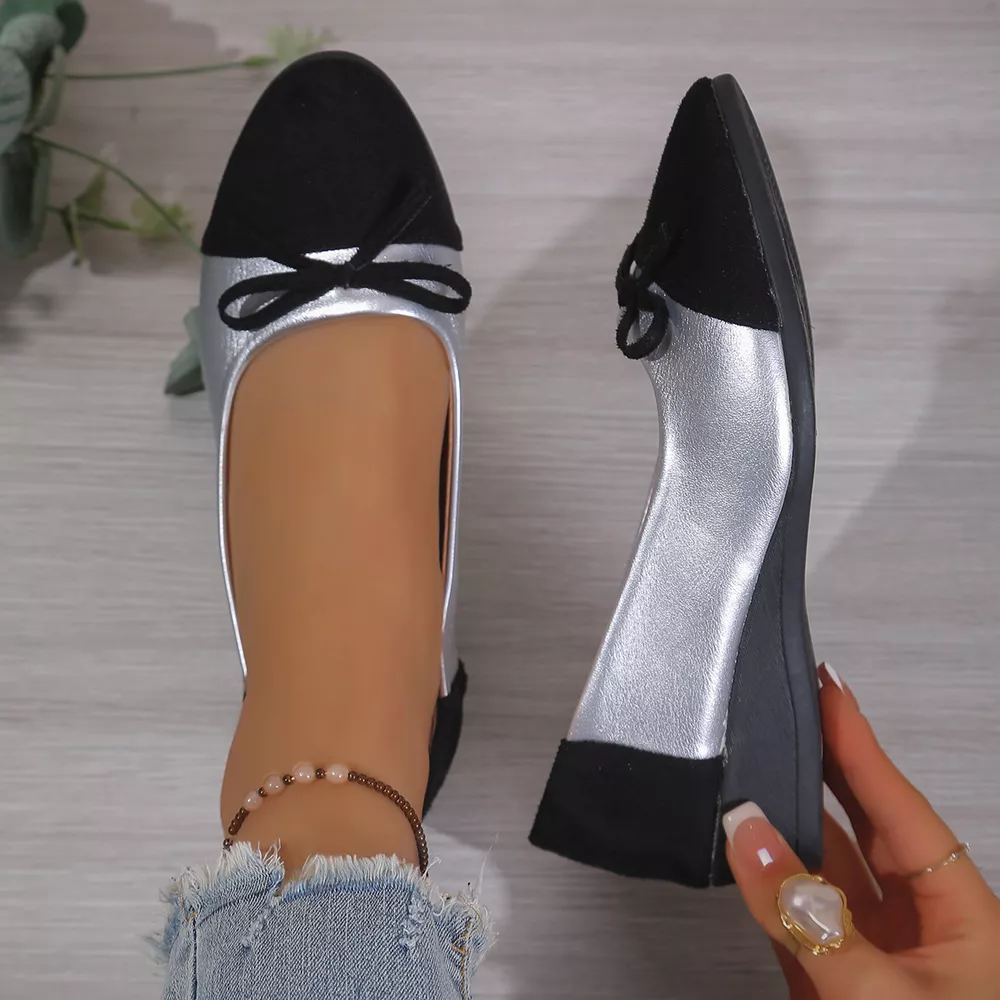 Bow Accent Two-Tone Slip-Ons, image 4