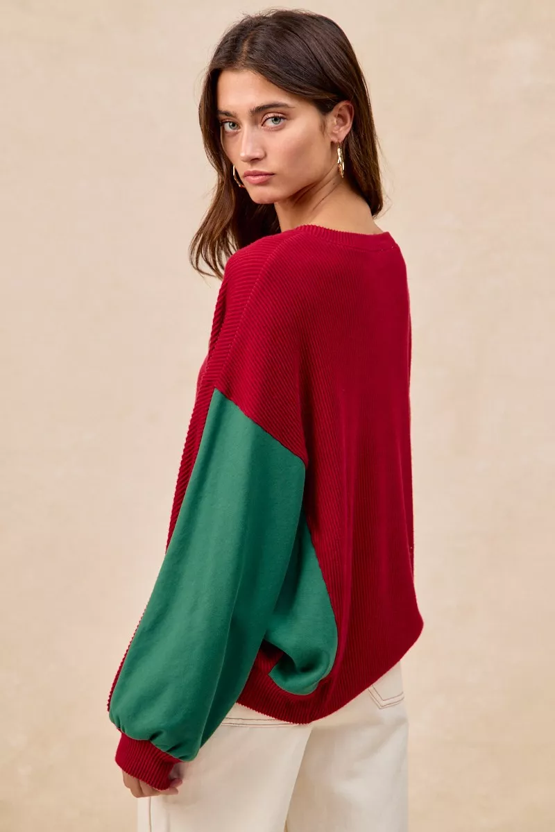 Christmas Theme Tree Embroidered Sweater, image 7