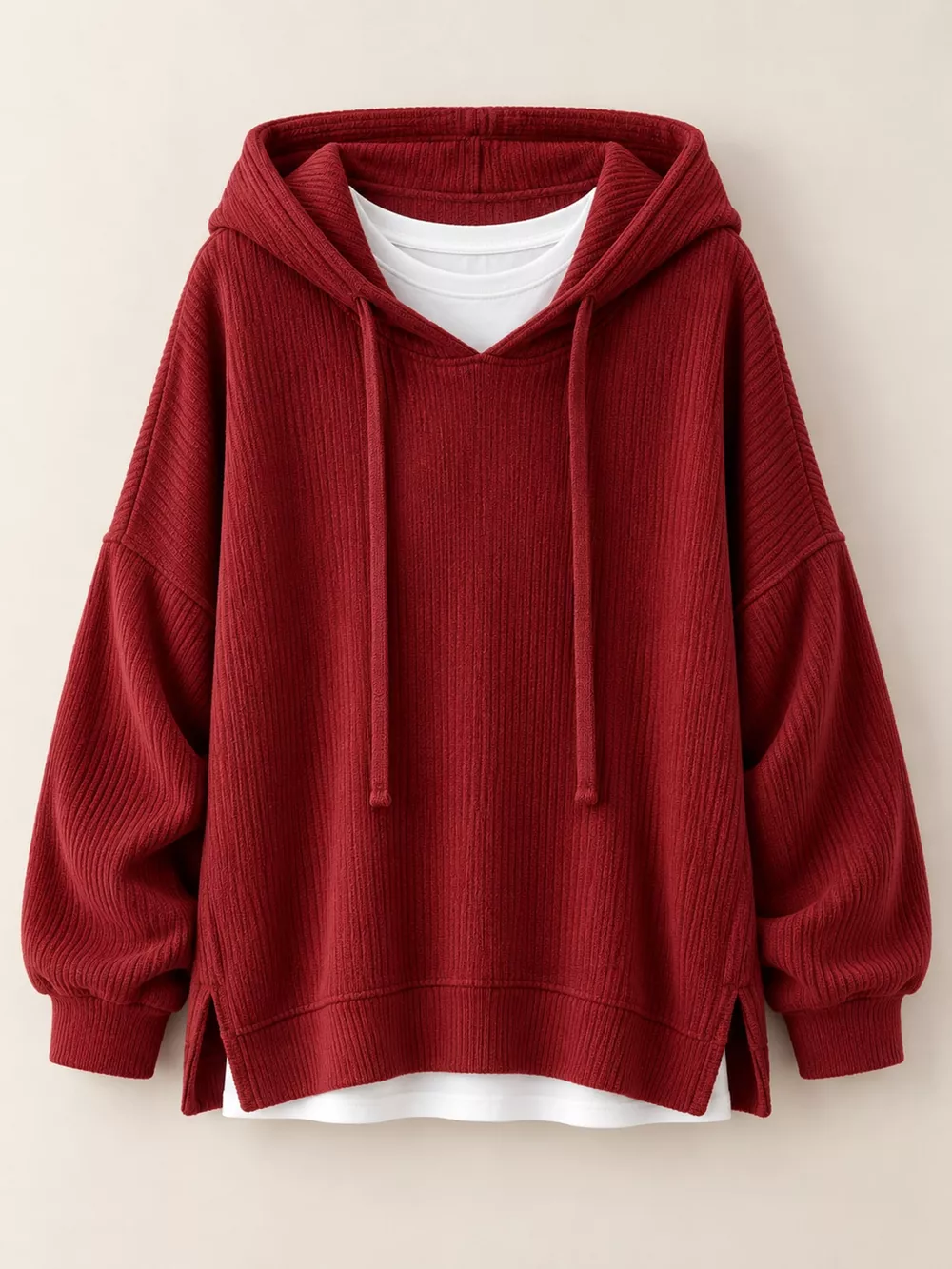 Drawstring Dropped Shoulder Hoodie, image 17