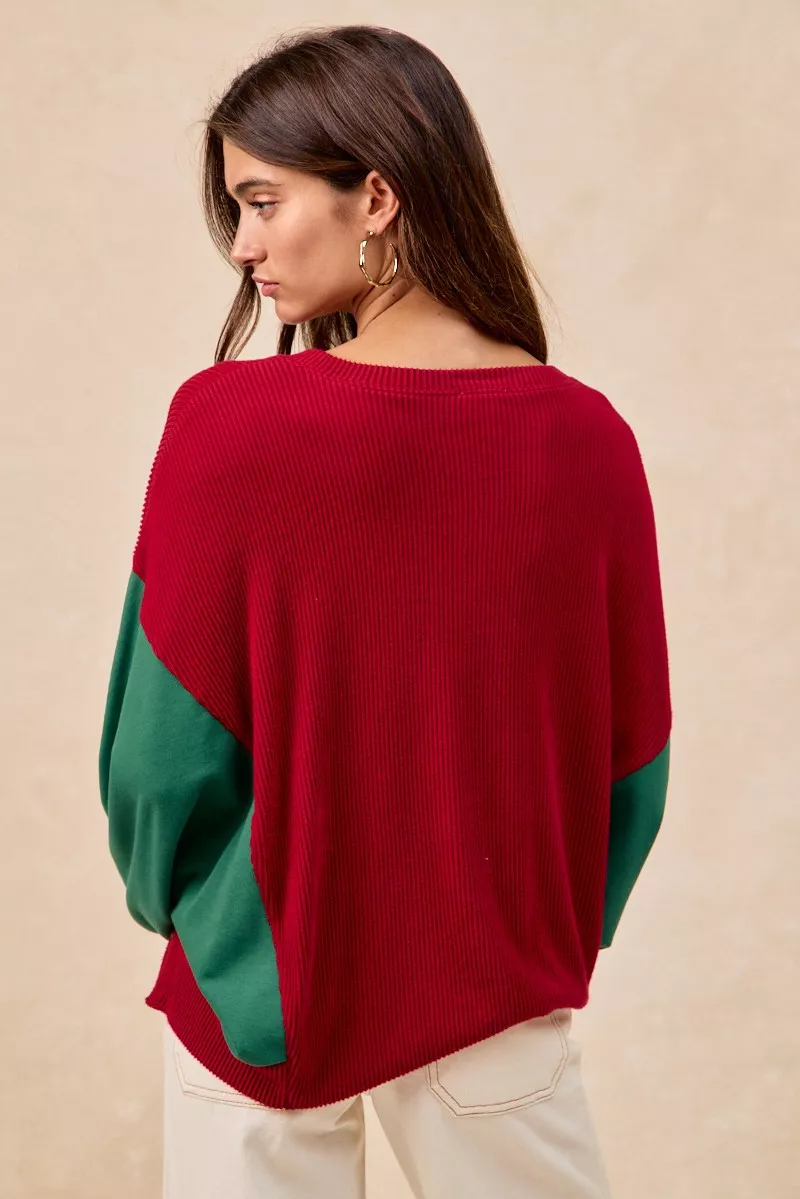 Christmas Theme Tree Embroidered Sweater, image 15
