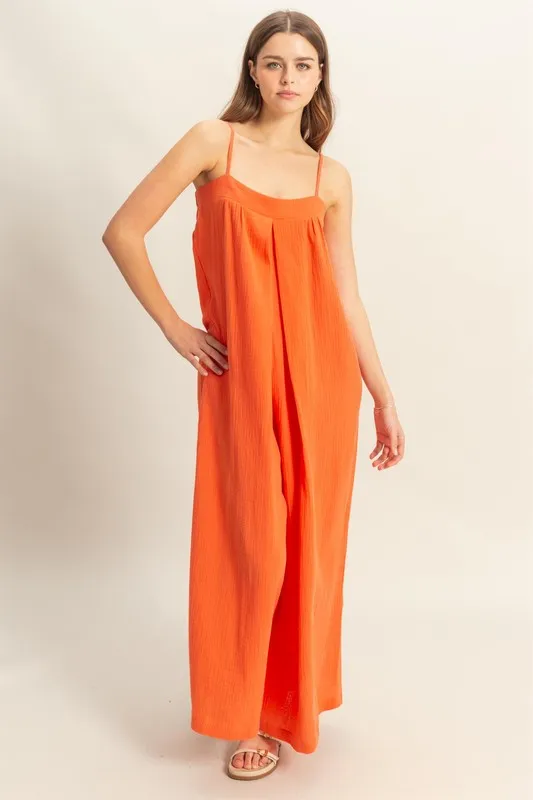Double Gauze Super Flowy Cami Jumpsuit