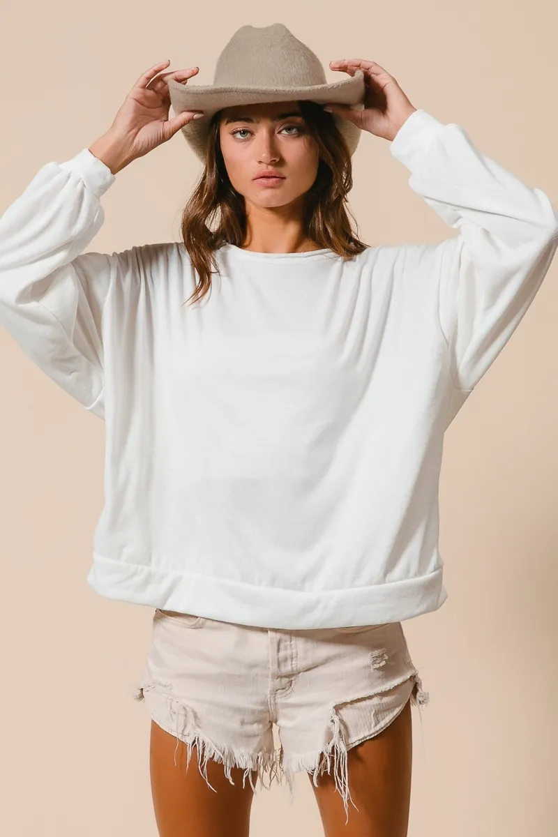 Loop Terry Pull Over With Cut Edge Band, image 9