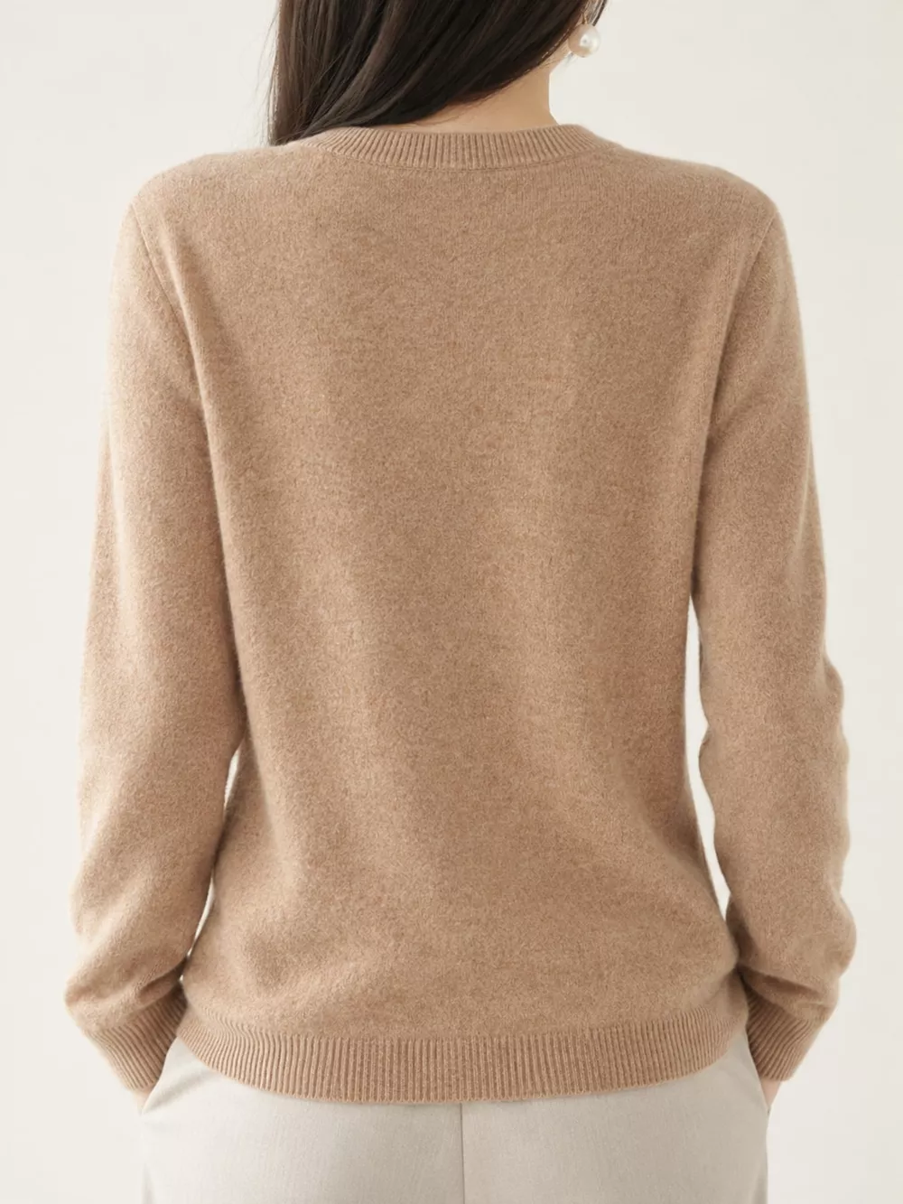 Classic Crew Neck Knit Cardigan, image 15