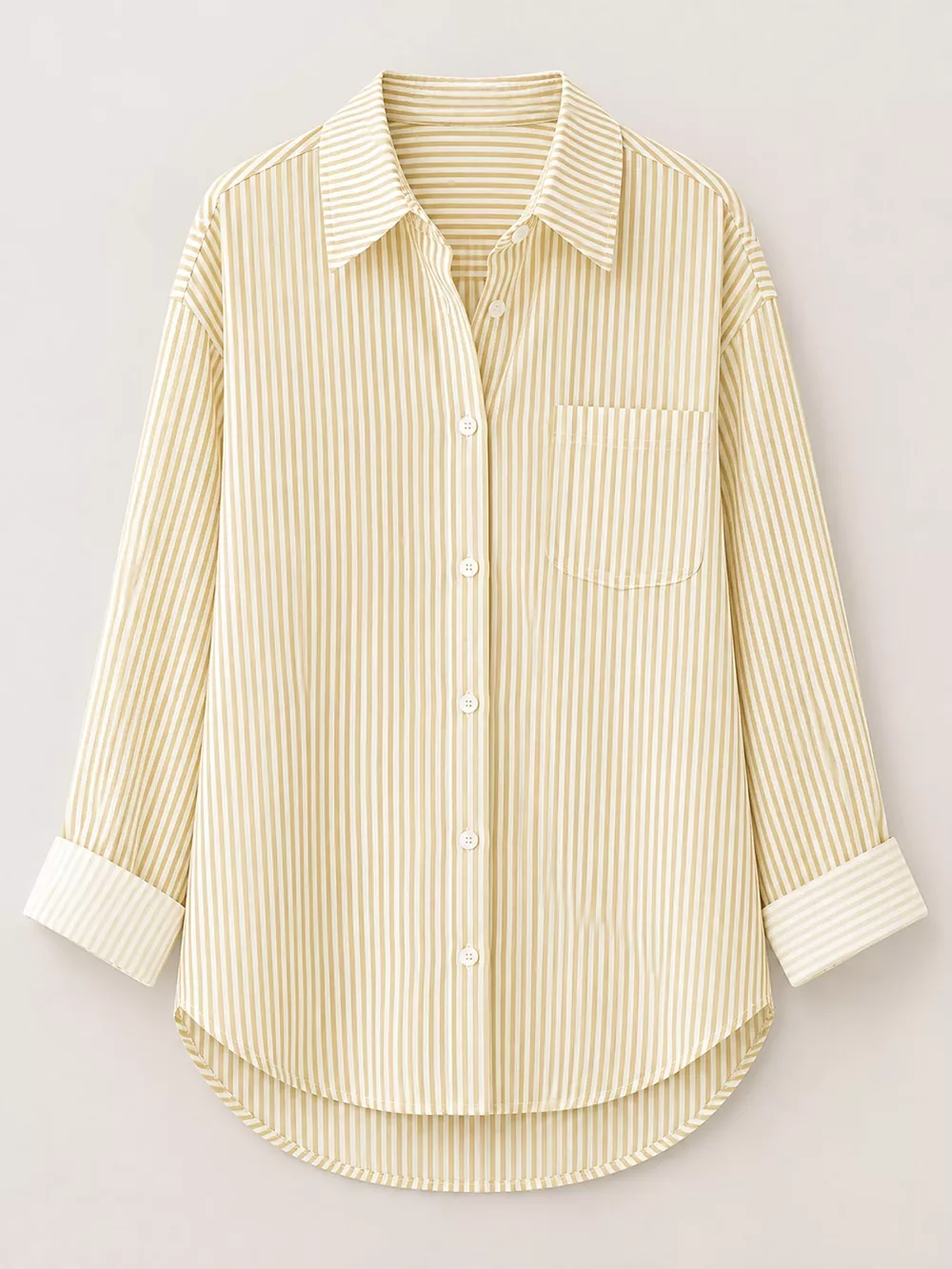 Full Size Striped Button-Down Long Sleeve Shirt Plus Size, image 36