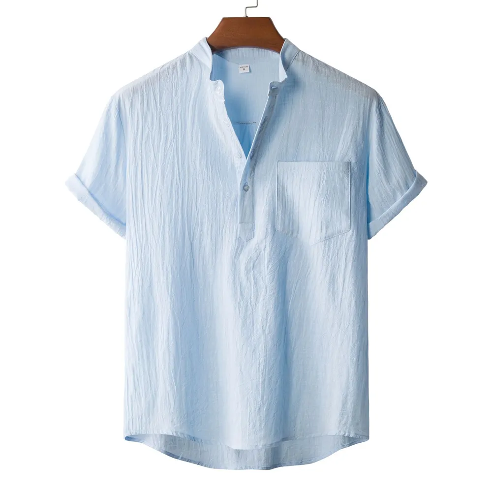 Men's Plus Size Textured Short Sleeve Blouse, image 2