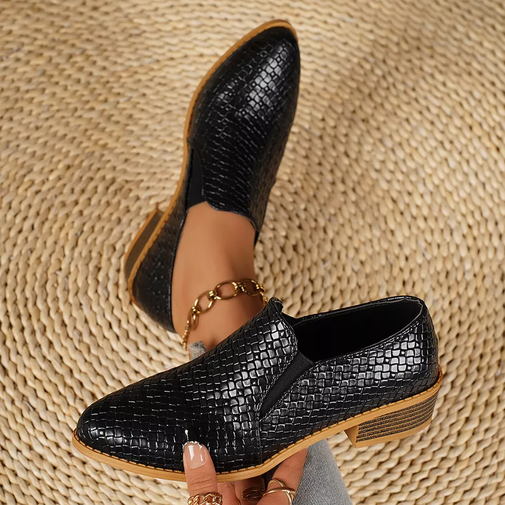 Point Toe Block Heels Loafers, image 5