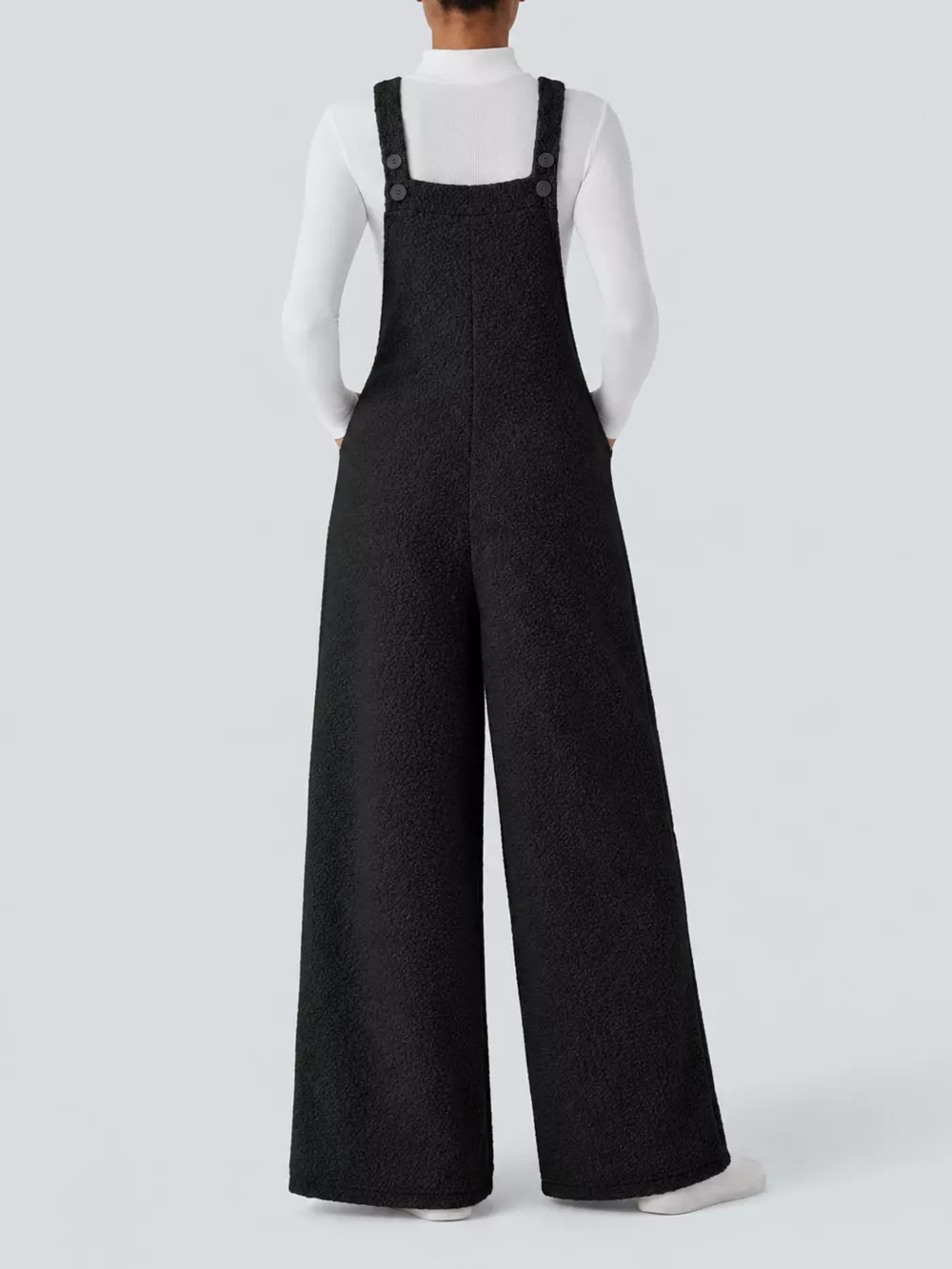 Mock Neck Top and Fleece Overalls Set, image 6
