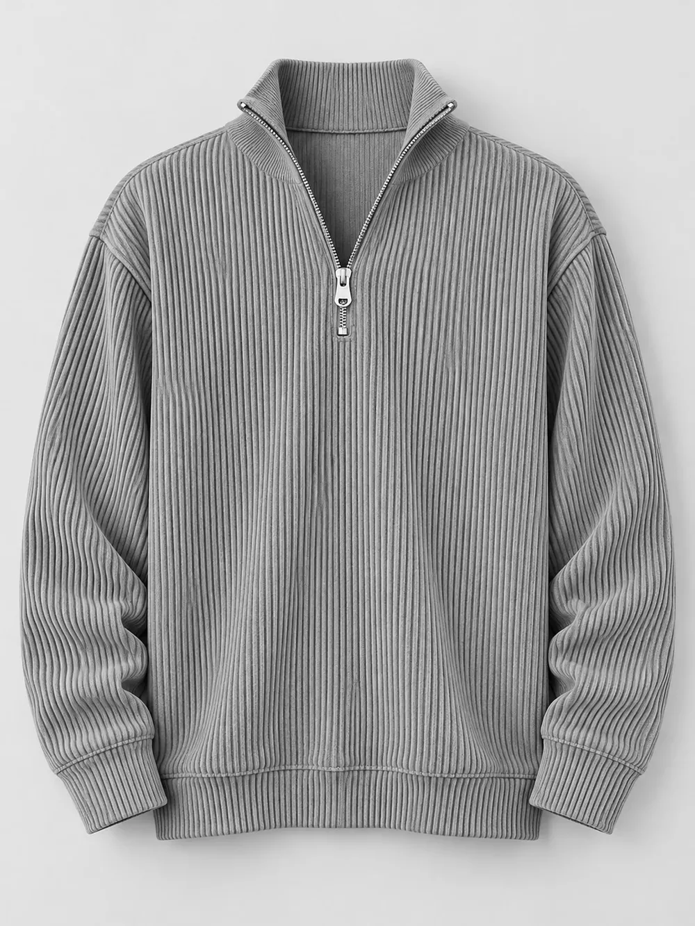 Men's Full Size Quarter-Zip Long Sleeve Sweatshirt Plus Size, image 9