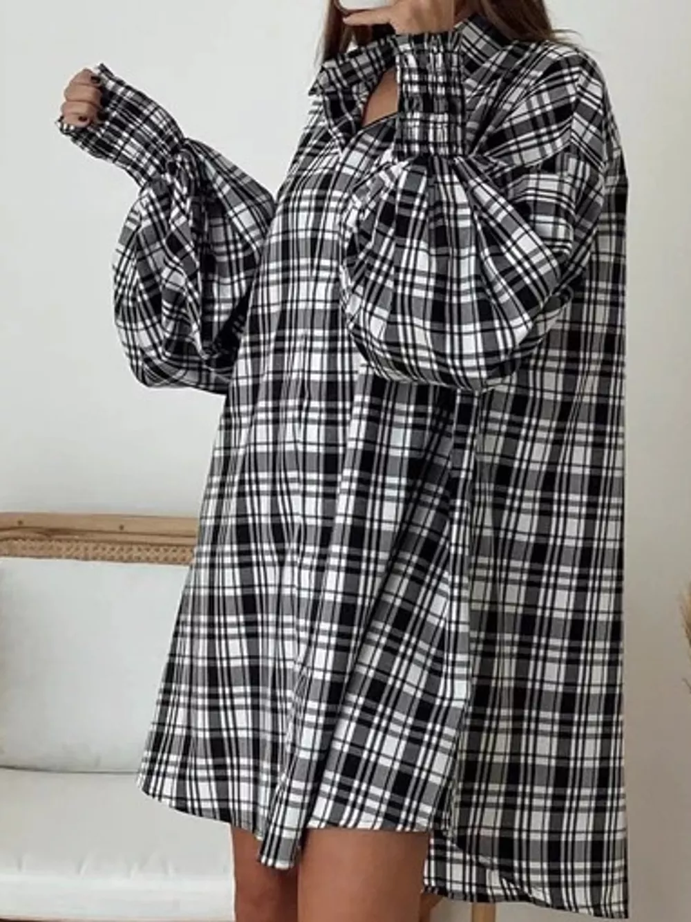 Oversized Plaid Button Up Shirt, image 19