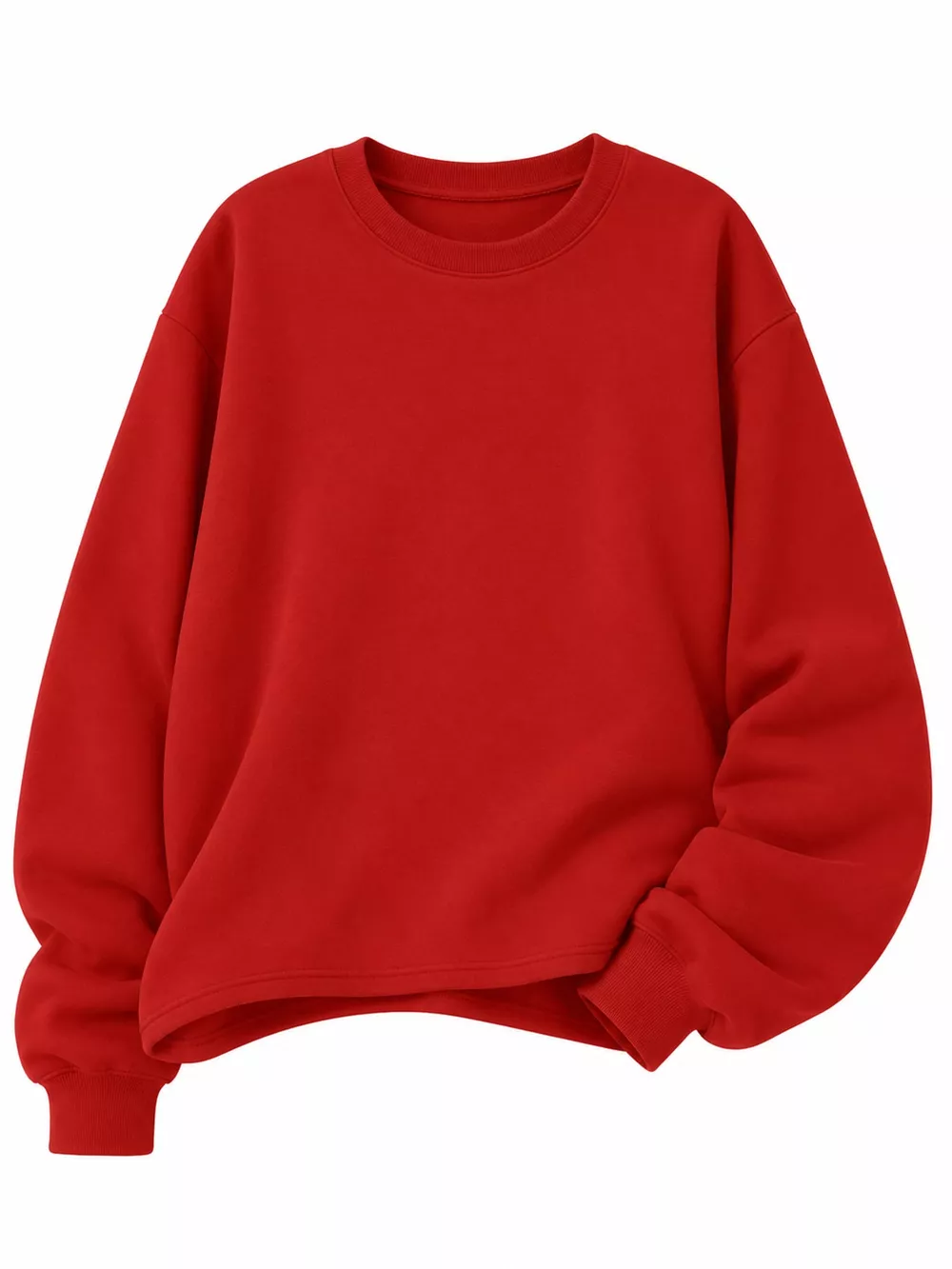 Full Size Solid Color Long Sleeve Sweatshirt Plus Size, image 25