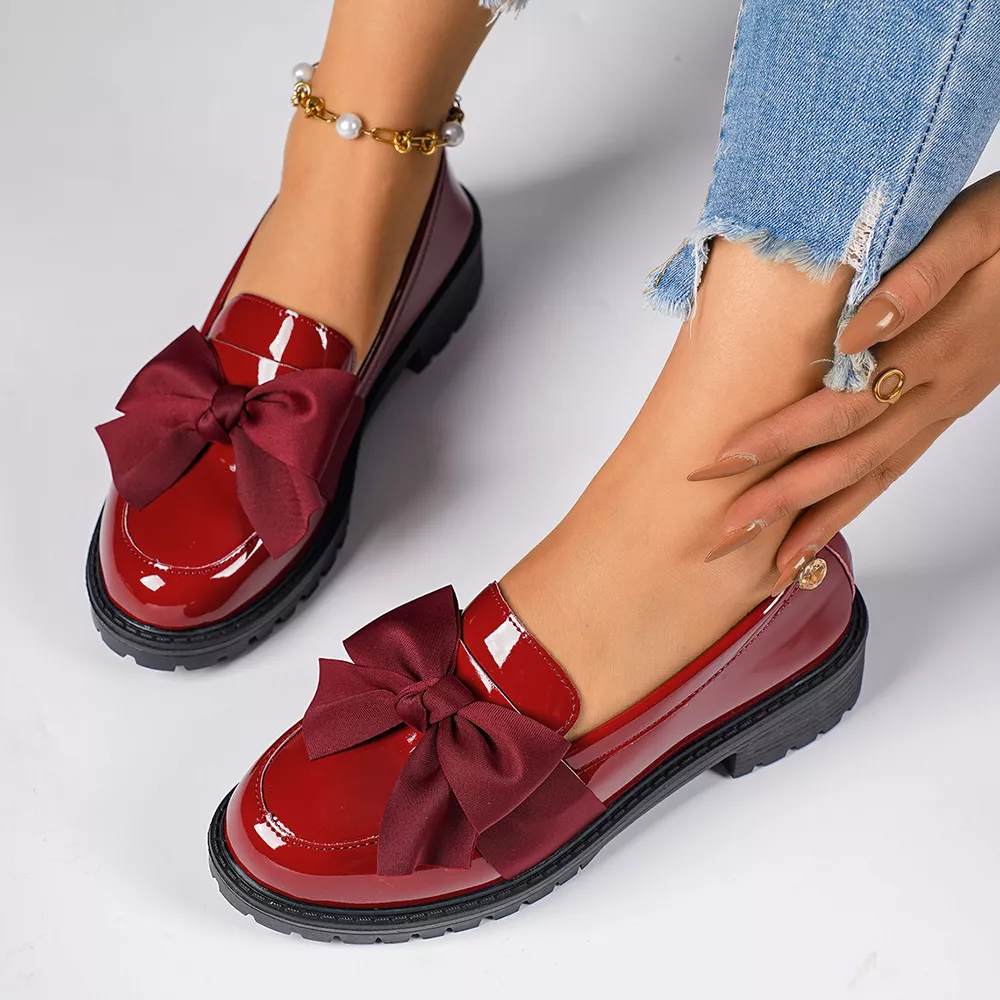 Bow Round Toe Loafers, image 9