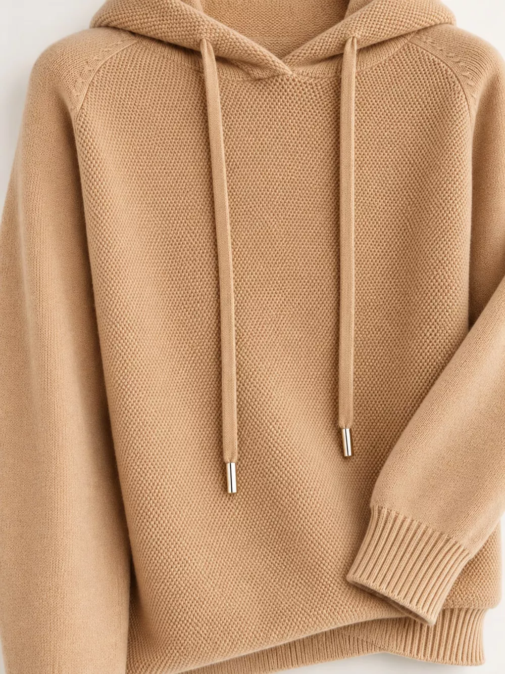 Drawstring Long Sleeve Hooded Knit Sweater, image 20