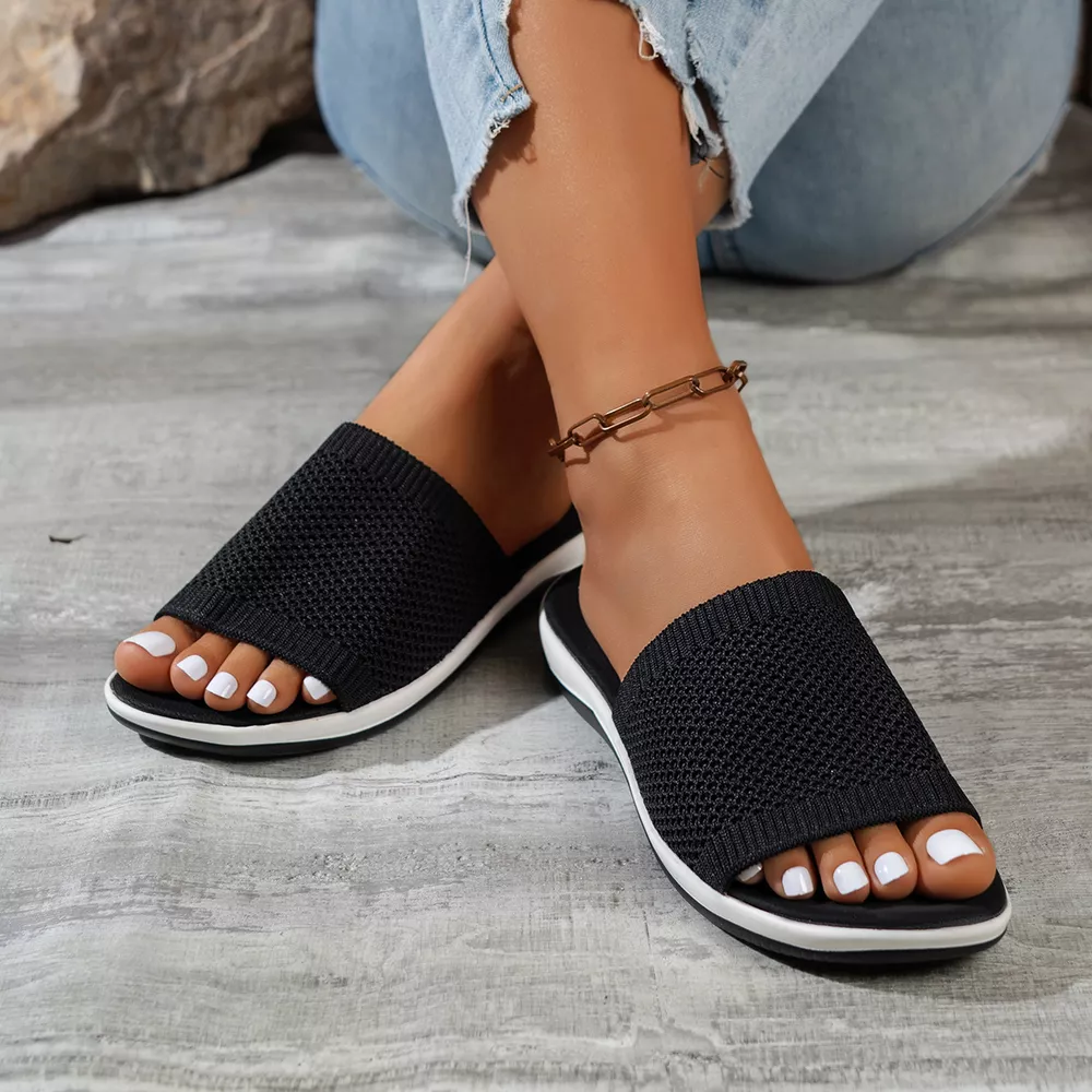 Open Toe Knit Sandals, image 3