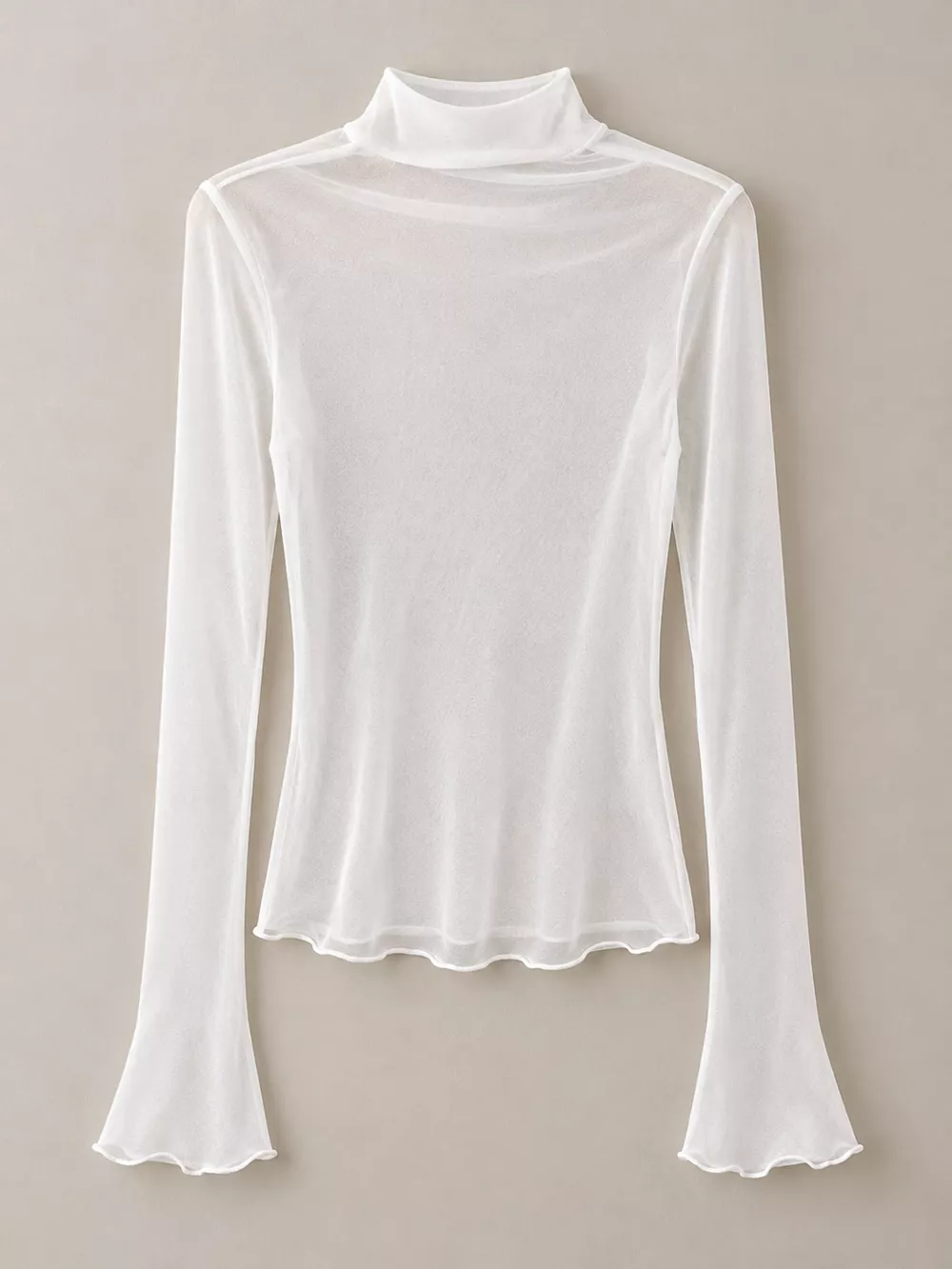 Turtleneck Long Sleeve Slim Fit T-Shirt, image 14