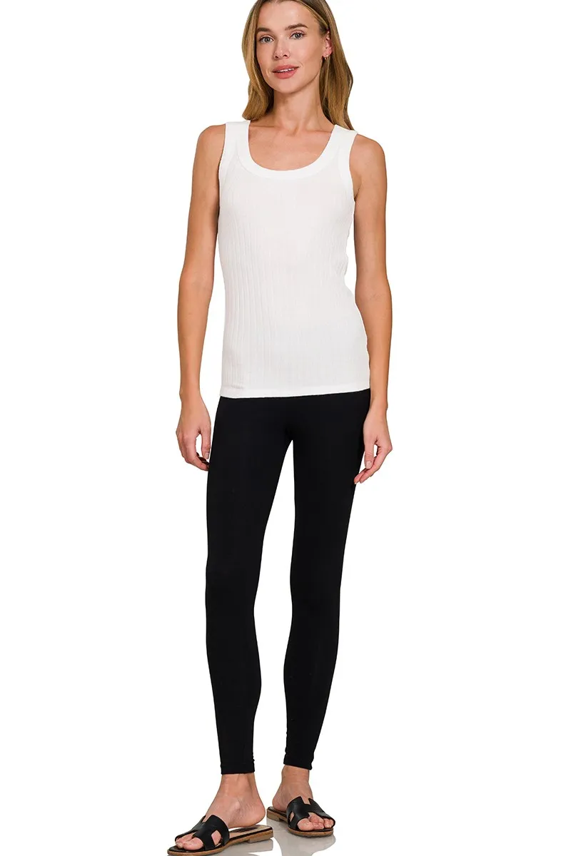 Melange Rib Tank Top, image 3