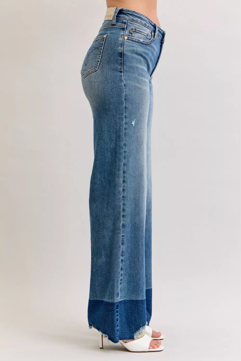 Raw Hem High Waist Column Straight Jeans, image 9