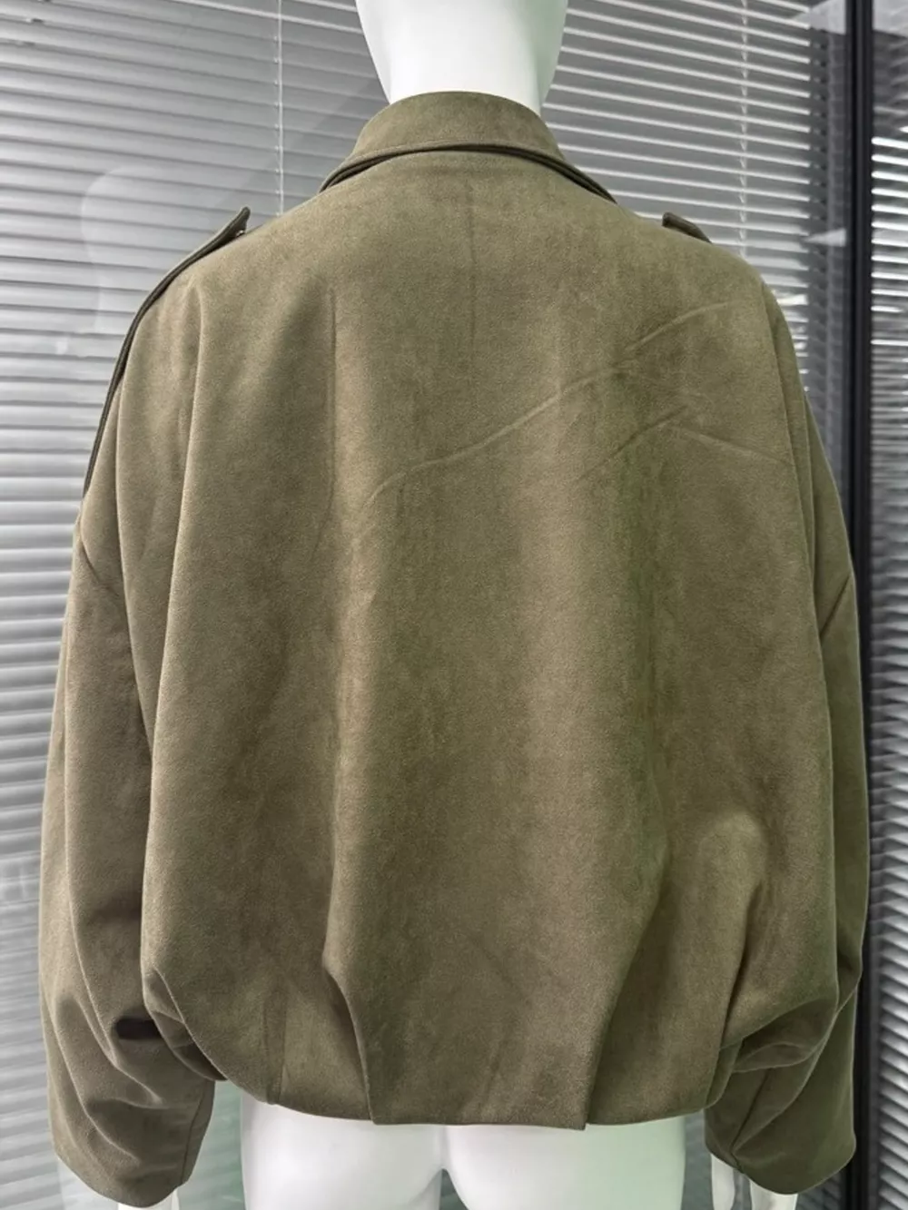 Elastic Hem Batwing Sleeve Jacket, image 24