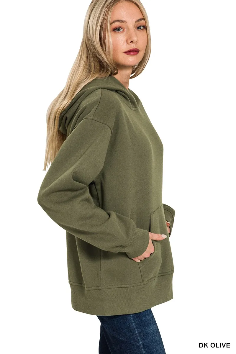 Fleece Kangaroo Pocket Hoodie, image 3