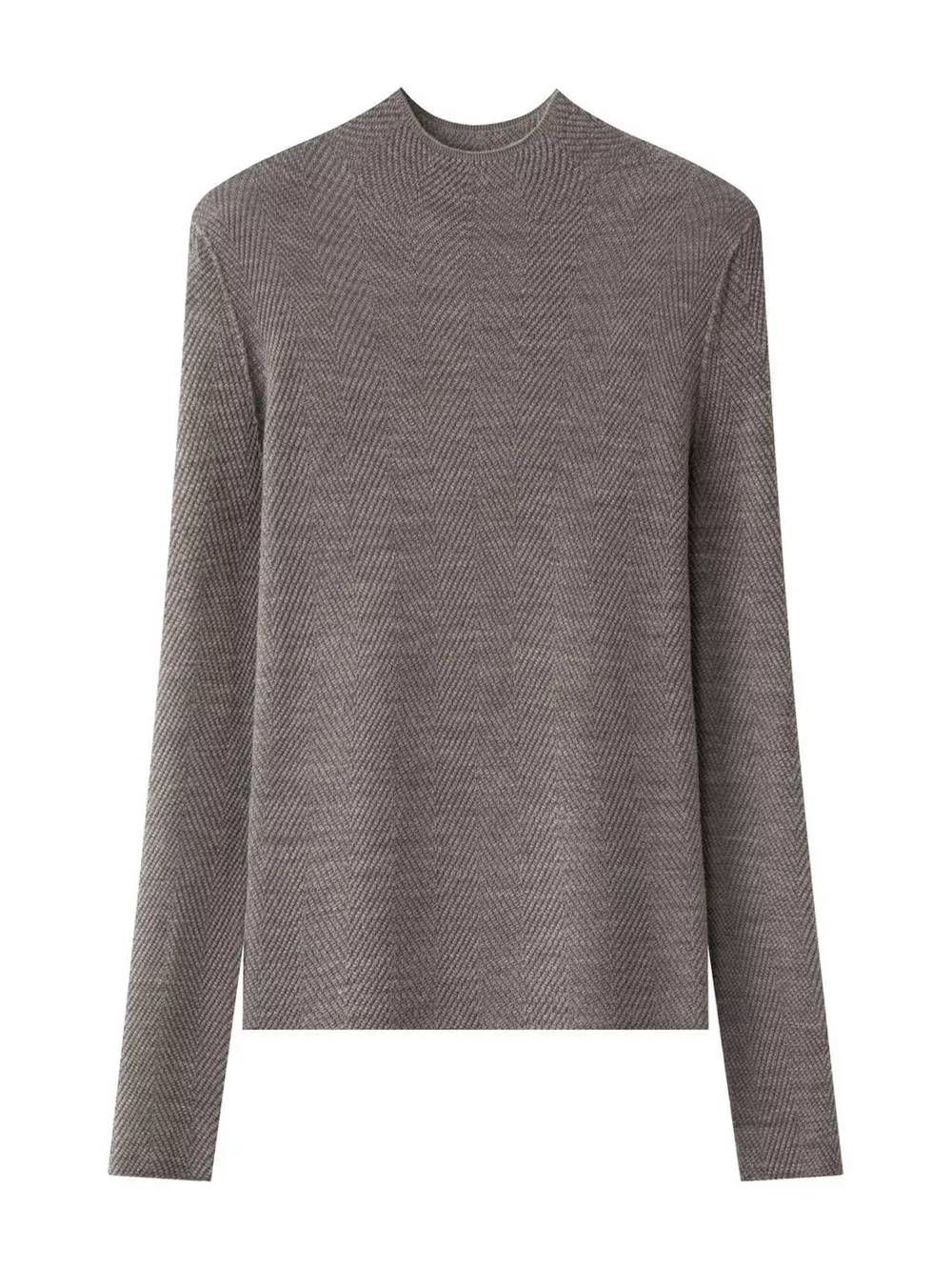 Textured Mock Neck Sweater, image 2