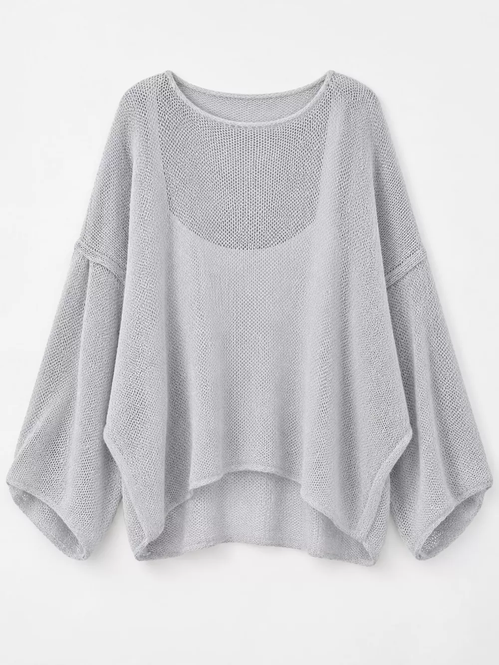 Full Size Sheer Lightweight Knit Top Plus Size, image 69