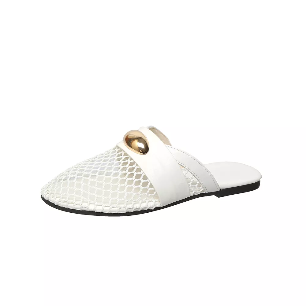 Mesh Round Toe Flats Sandals, image 5