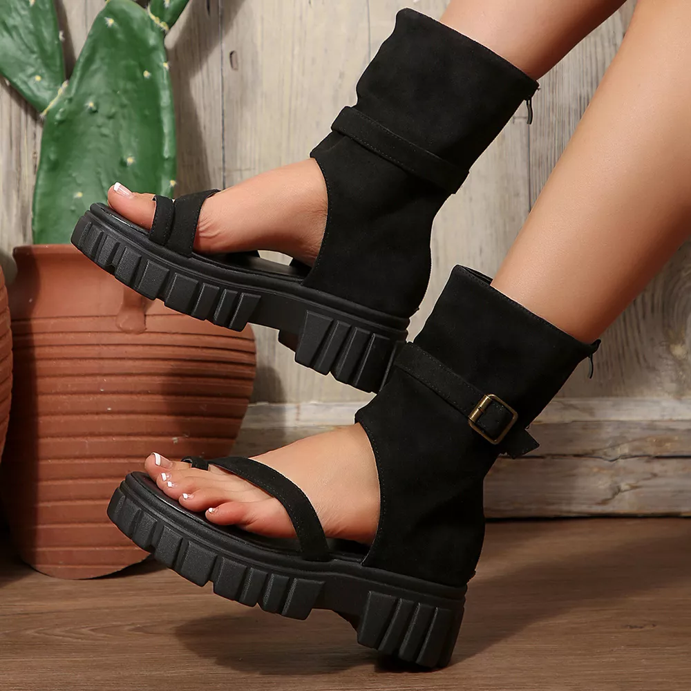 Toe Loop Platform Sandals, image 4