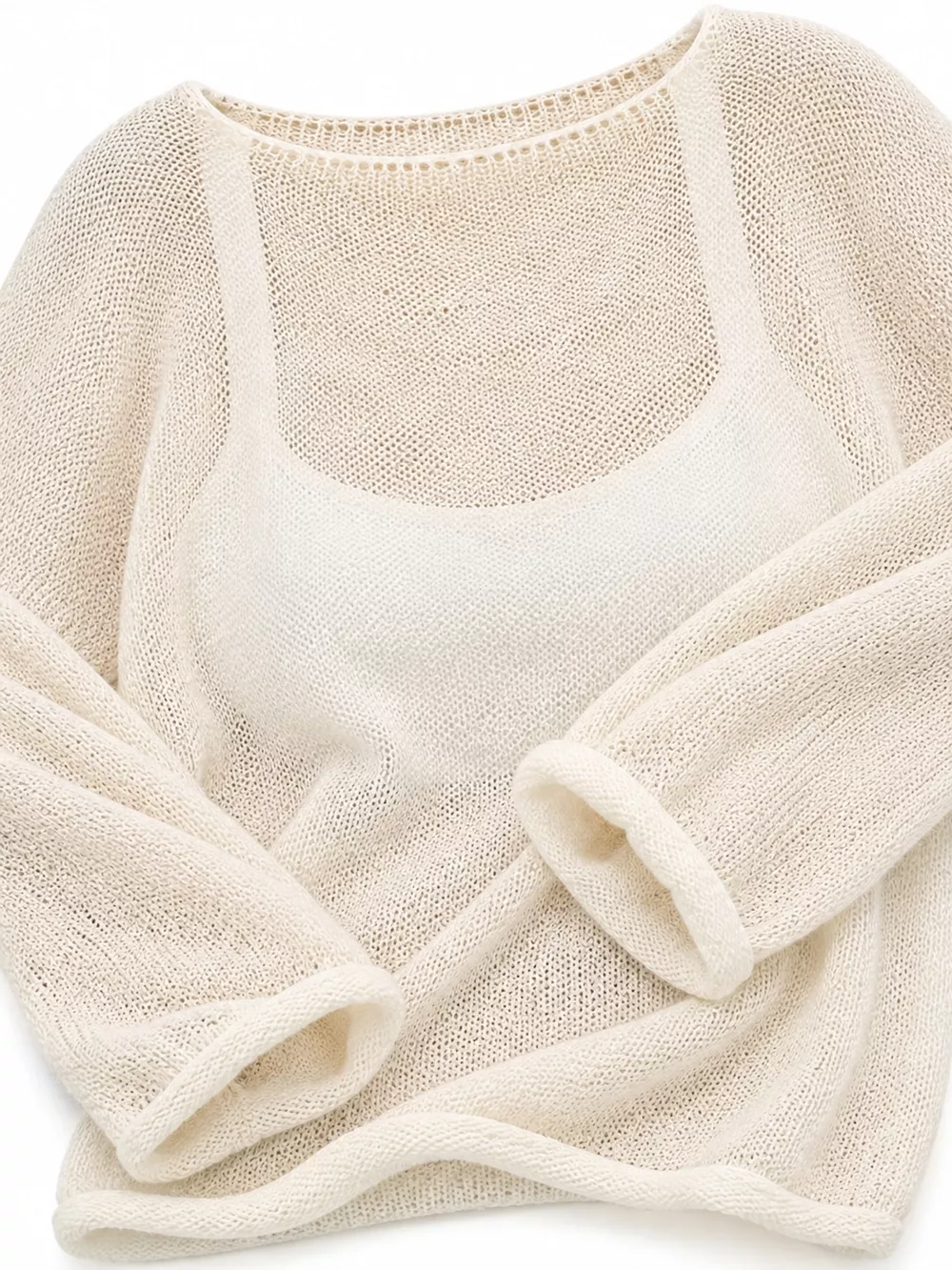 Full Size Sheer Lightweight Knit Top Plus Size, image 18