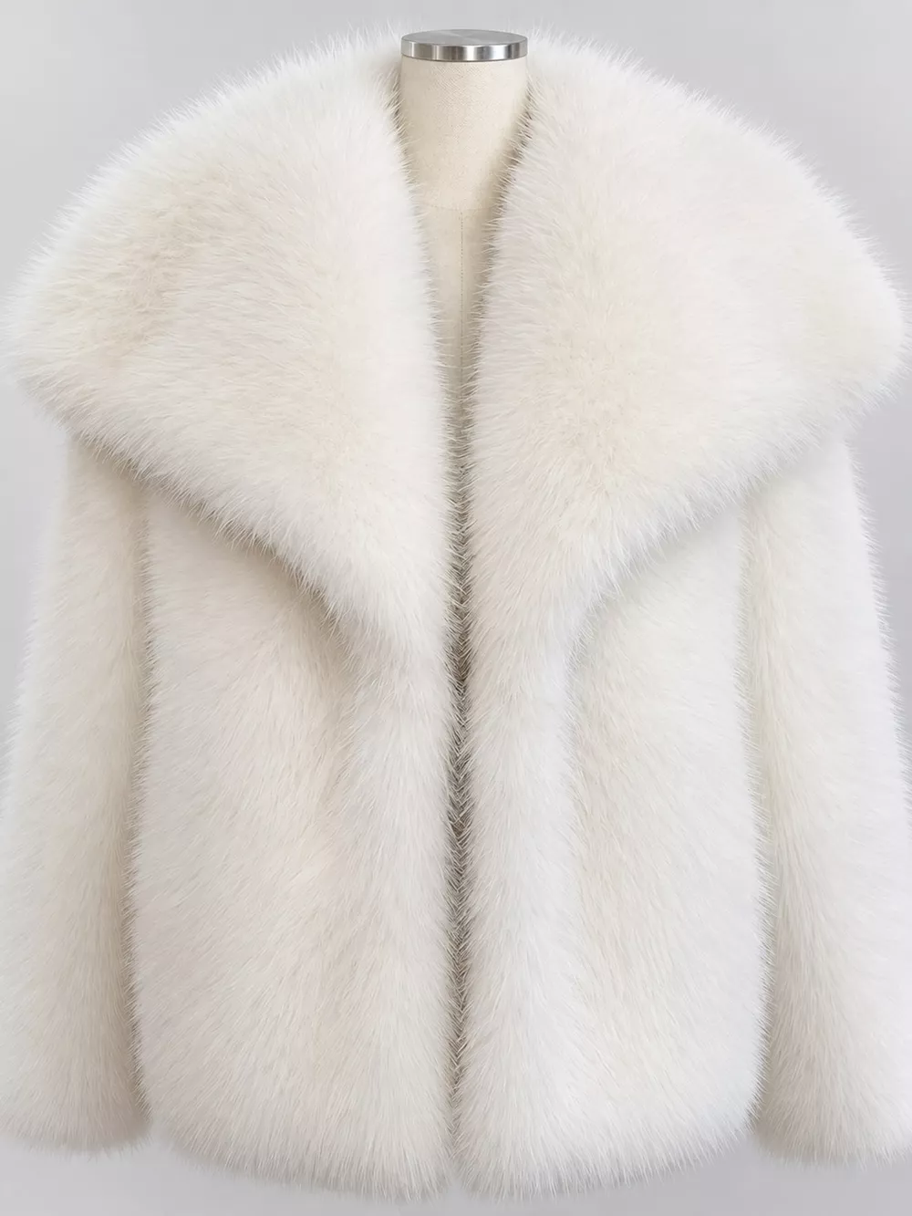 Fox Fur Collar Winter Outerwear, image 2