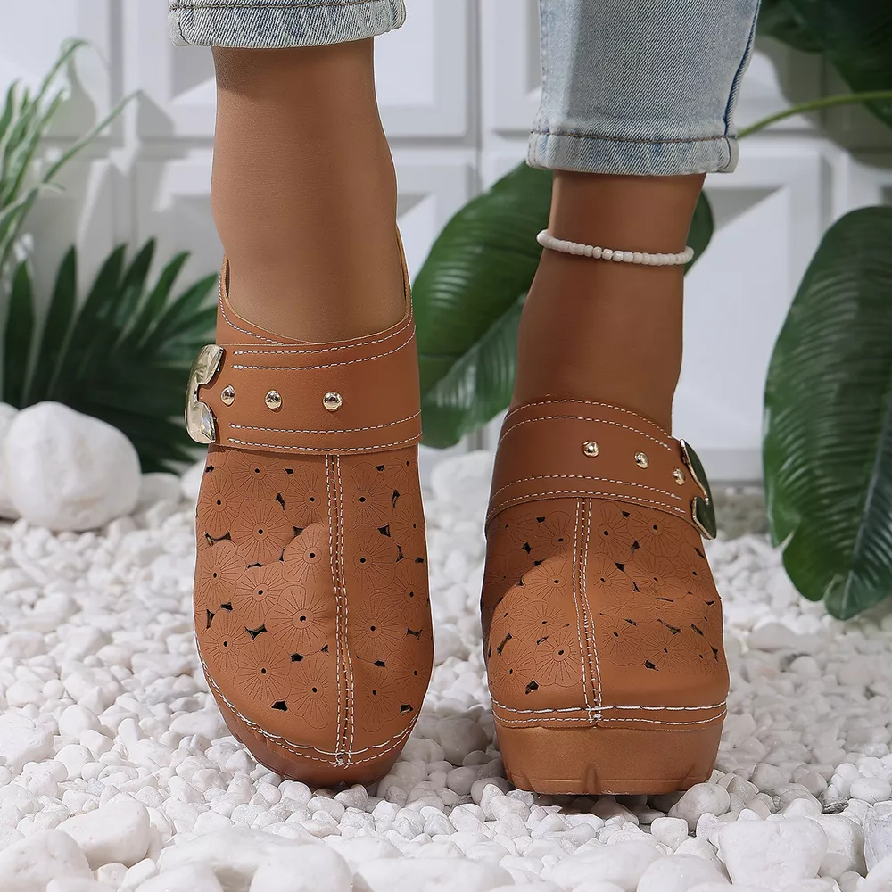 Round Toe Block Heels Sandals, image 17
