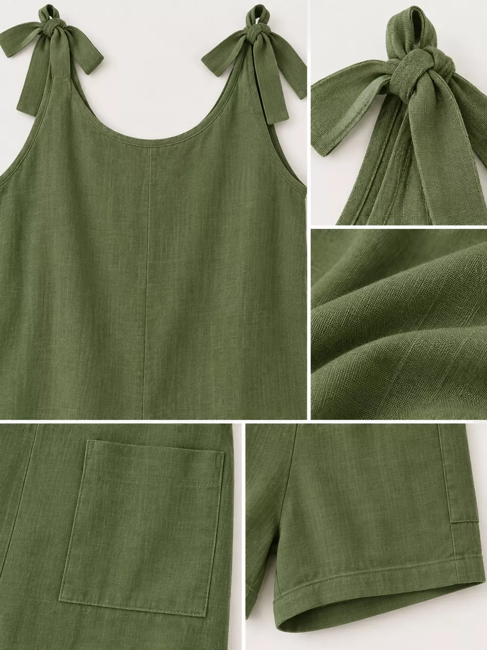 Full Size Tie-Shoulder Romper with Pockets Plus Size, image 29