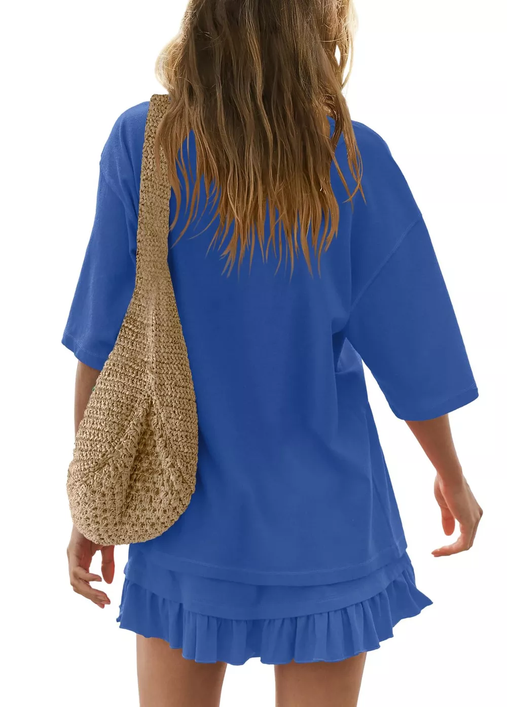 Round Neck Half Sleeve Tee and Skirt Set, image 5