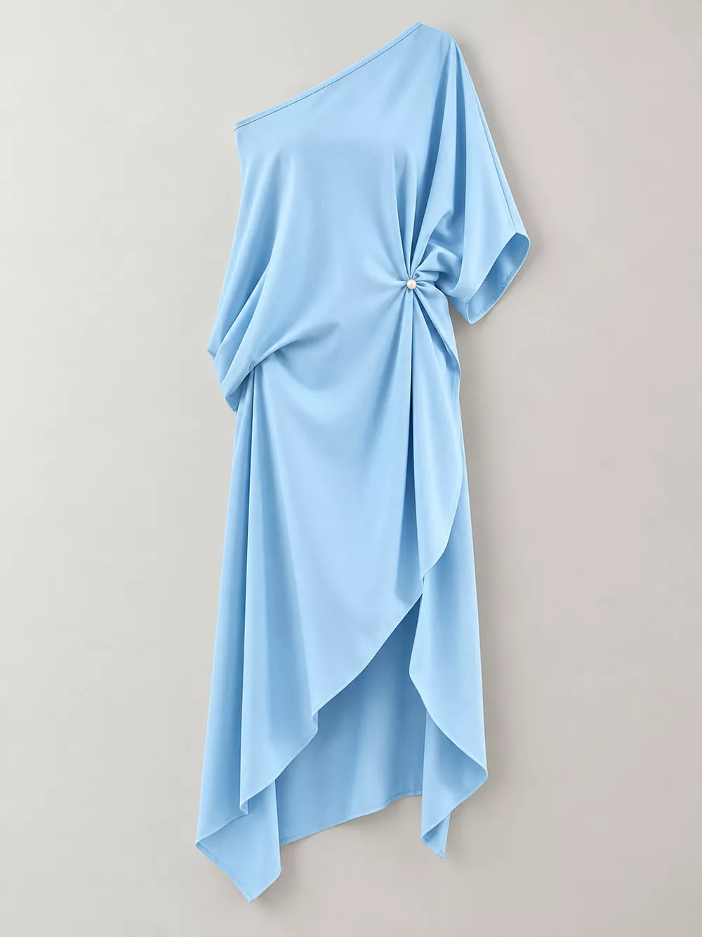 Full Size One-Shoulder Asymmetric Hem Midi Dress Plus Size, image 4